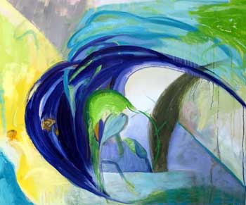 Abstract Painting Curves and Lines