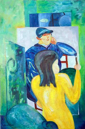 Yellow Girl Painting