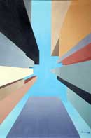 Sliver of City Sky Oil on Canvas