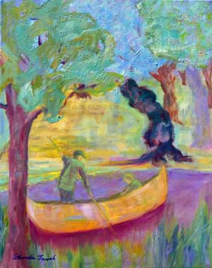 Canoeing Through the Woods