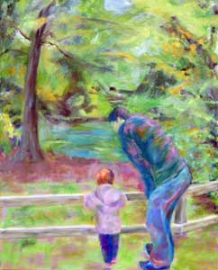 Father and Daughter in the park