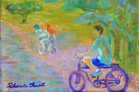 Bicycle Path Oil on Canvas