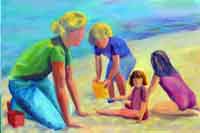 Sand Castles Oil on Canvas