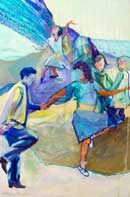 Men and Women Dancing Oil on Linen