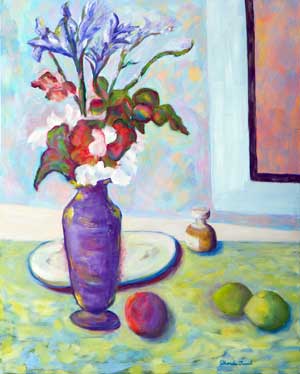 Irises and Fruit