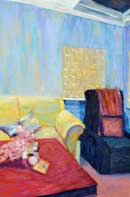 Blue Interior Oil on Canvas